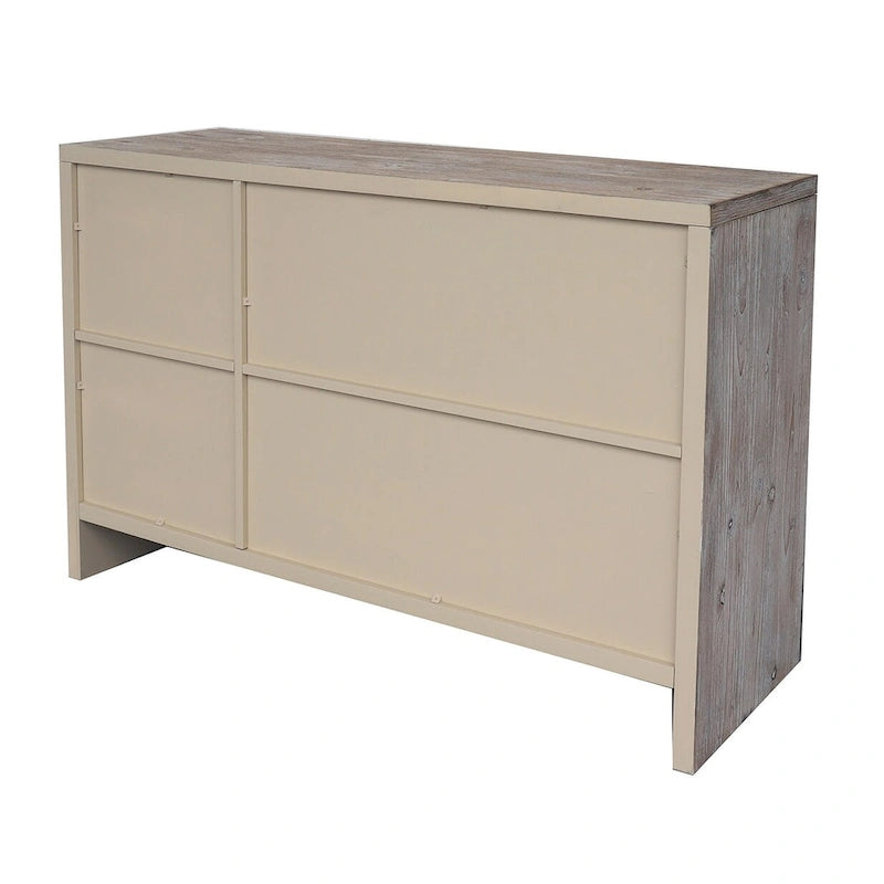 Farmhouse Style 3 Door Wooden Cabinet