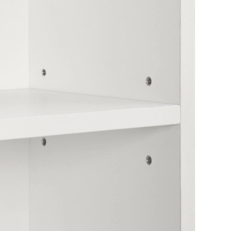 8-Tier Media Tower Rack, CD DVD Slim Storage Cabinet with Adjustable Shelves, Tall Narrow Bookcase Display Bookshelf