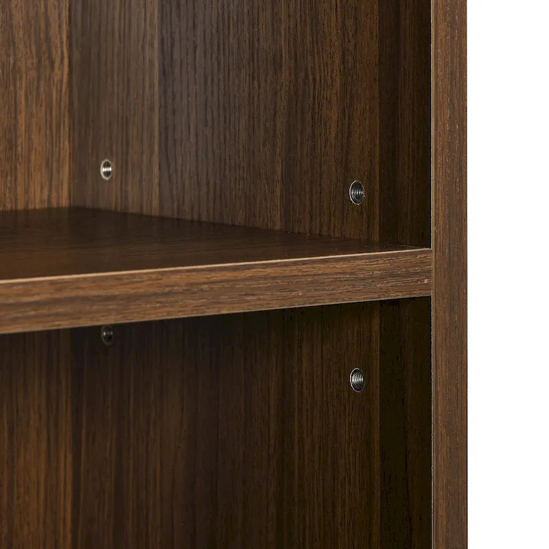 8-Tier Media Tower Rack, CD DVD Slim Storage Cabinet with Adjustable Shelves, Tall Narrow Bookcase Display Bookshelf