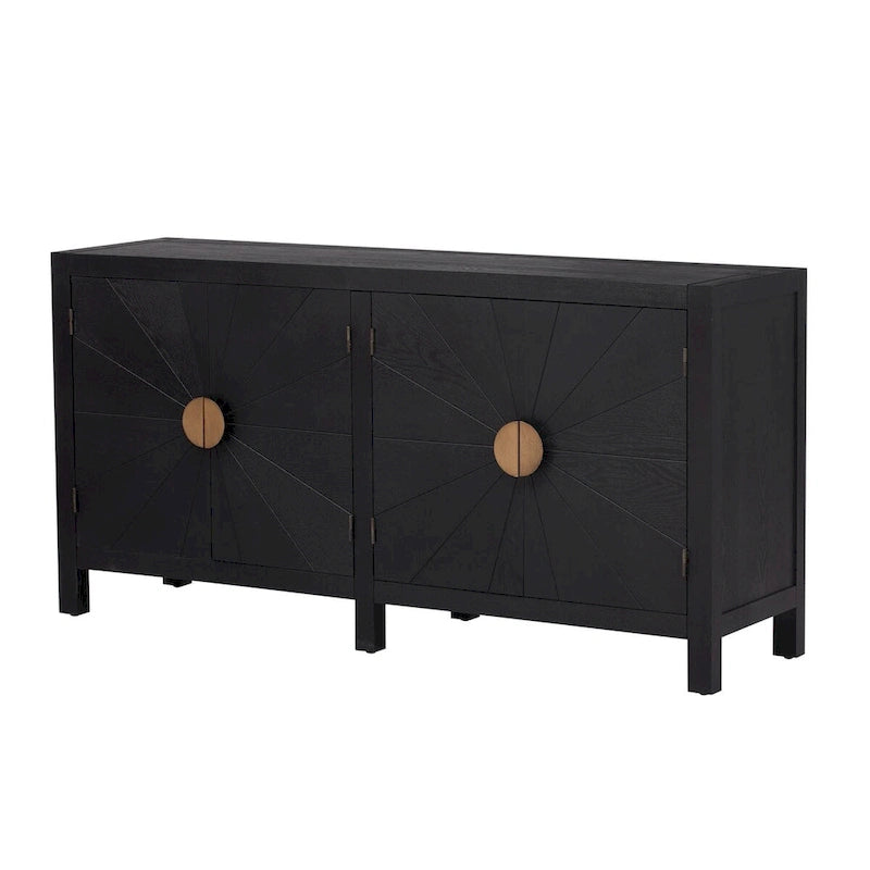 Unique Features of Ash Veneer Cabinet with Radiating Line Pattern Cabinet Doors,Suitable for Living Rooms,Corridors