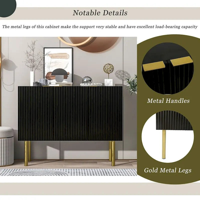 47 Modern Simple Luxury Style with Adjustable Shelves Buffet/Sideboard