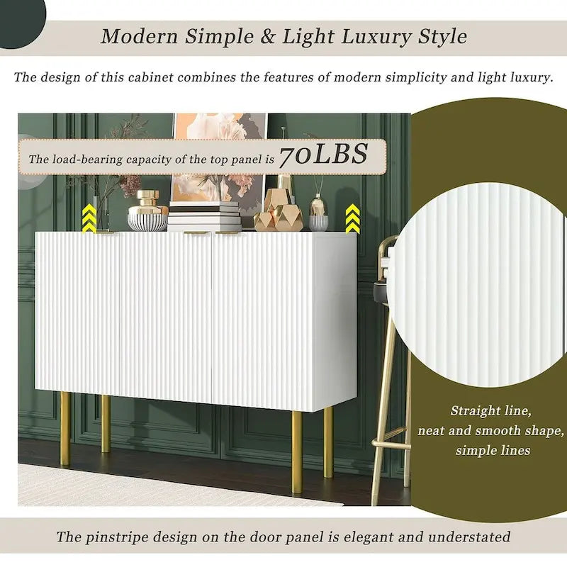 47 Modern Simple Luxury Style with Adjustable Shelves Buffet/Sideboard