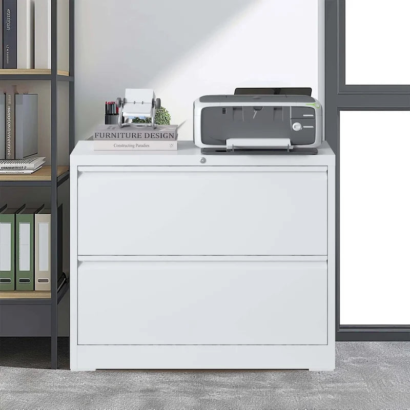 2-Drawer Metal Filing Cabinet with Lock for Home Office