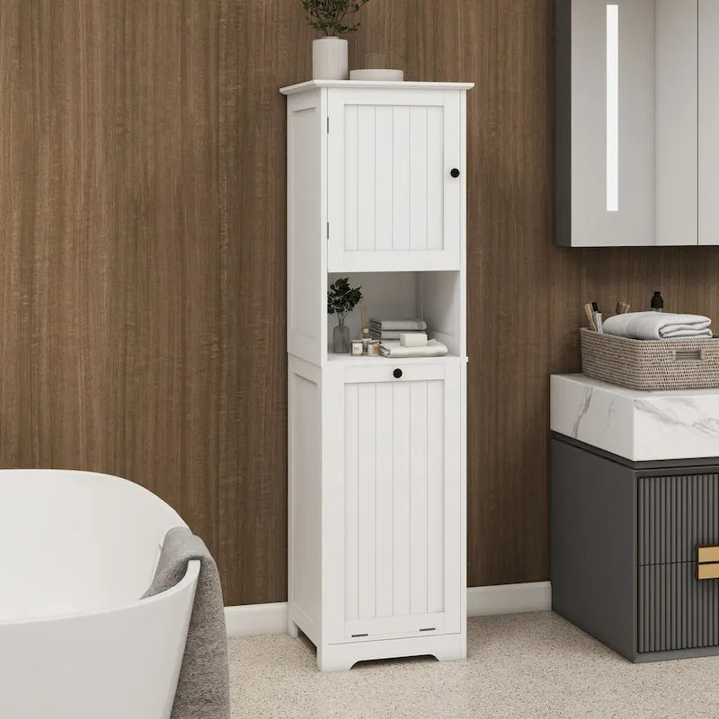 1-Compartment 1-Door Tilt-Out Laundry Sorter Cabinet