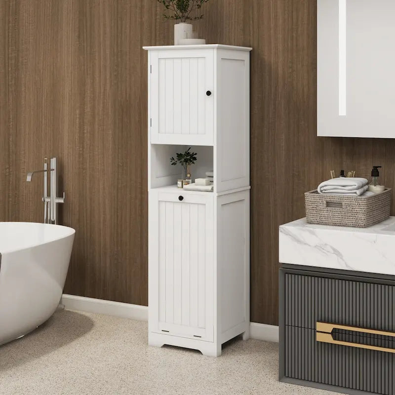 1-Compartment 1-Door Tilt-Out Laundry Sorter Cabinet
