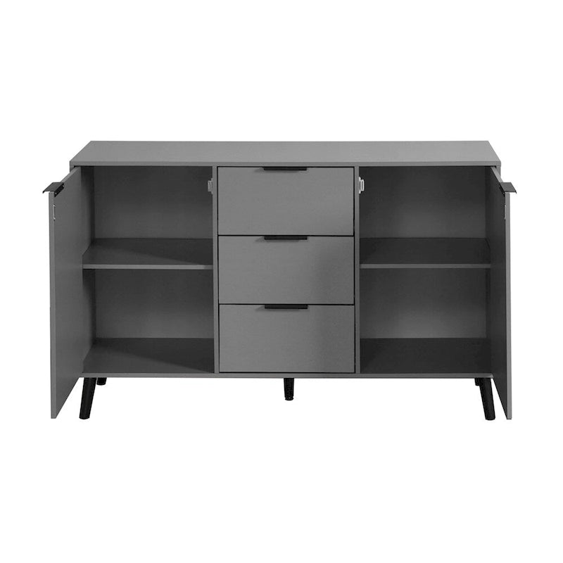 47.2 Wood Sideboard Buffet Cabinet with 3 Drawers & 2 Doors